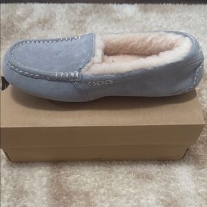 UGG Women's Light Gray Suede Slippers
